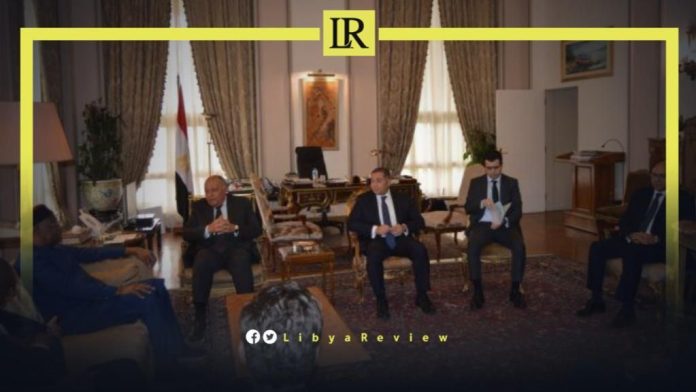 The Egyptian Foreign Minister, Sameh Shoukry and the UN Envoy and Head of the United Nations Support Mission in Libya (UNSMIL), Abdoulaye Bathily on Monday.