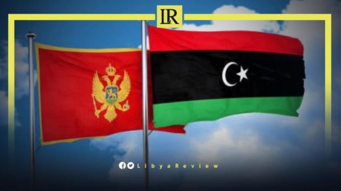 Flags of Libya and Montenegro
