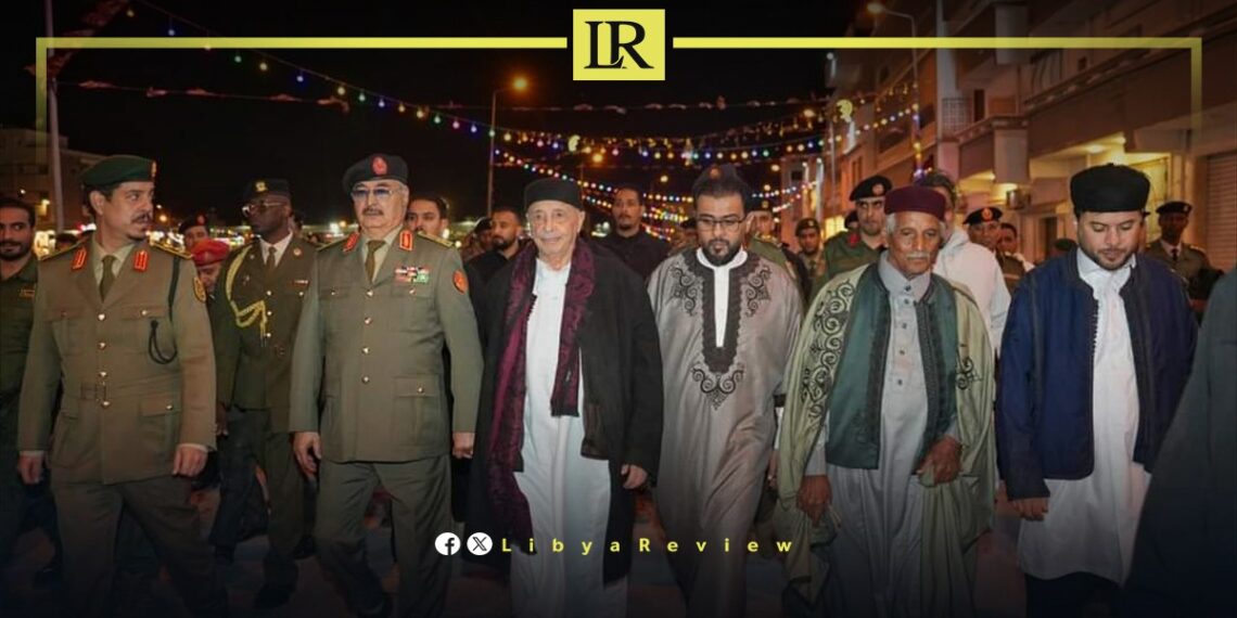 Haftar & Saleh Inspect Derna Development Projects