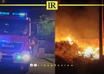 Libyan National Safety Authority Controls Forest Fires in “Ras Hilal”