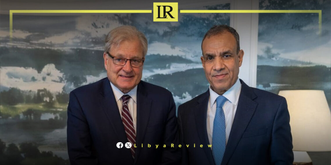 Egyptian Foreign Minister Badr Abdel Atty and the U.S. Envoy to Libya, Ambassador Richard Norland