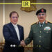 Field Marshal Khalifa Haftar, Commander of the Libyan National Army (LNA),and the Russian Ambassador to Libya Haidar Rashid Aganin