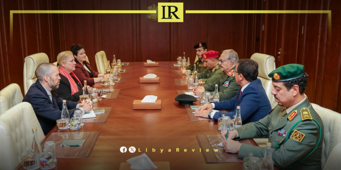 Field Marshal Khalifa Haftar, Commander of the Libyan National Army (LNA), and Isabelle Savard, Canada’s Ambassador to Libya