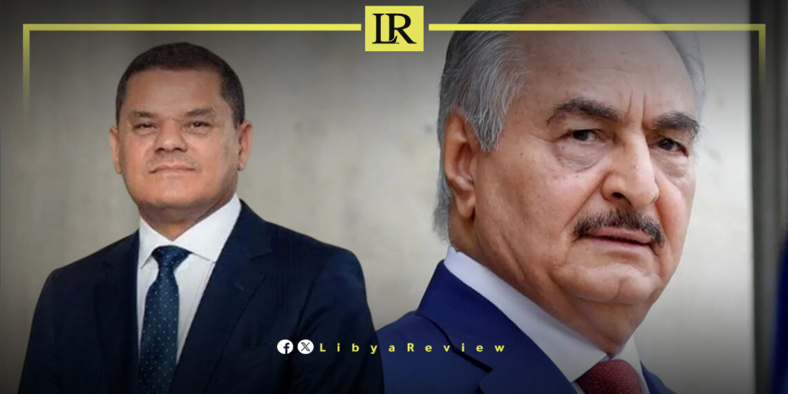 Libya's National Army (LNA) commander Field Marshal Khalifa Haftar and GNU Prime Minister Abdul Hamid Dbaiba