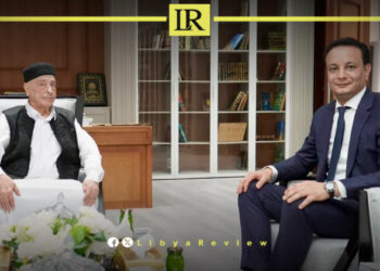 Belgassem Haftar Presents Libya’s Reconstruction Budget to Ageela Saleh