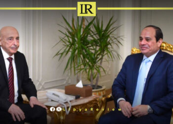 Libya’s Parliament Speaker Ageela Saleh and Egyptian President Abdel Fattah El-Sisi