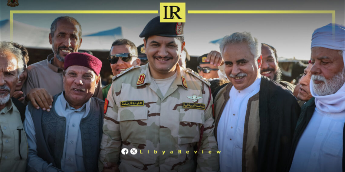 Libyan Army Deputy Commander Saddam Haftar Reviews Services & Infrastructure Developments in “Emsaed”