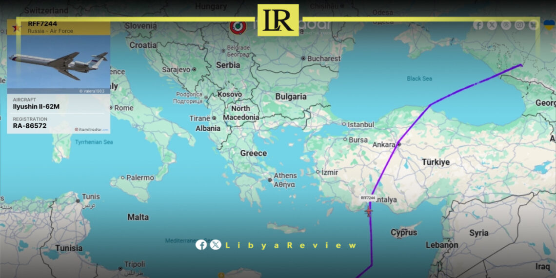 Russian Military Plane Flies to Libya Through Turkish Airspace