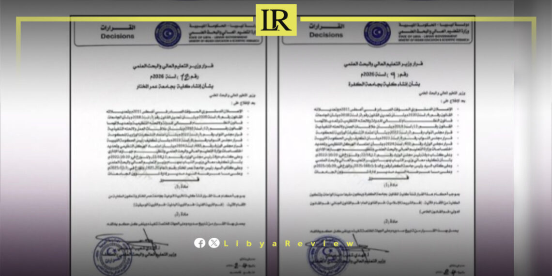 Libya Approves New University Faculties in Kufra & the East