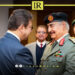 Commander-in-Chief of the Libyan National Army LNA Field Marshal Khalifa Haftar and Egypt's General Intelligence Chief, Major General Hassan Rashad